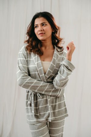 Ash Striped PJ Set