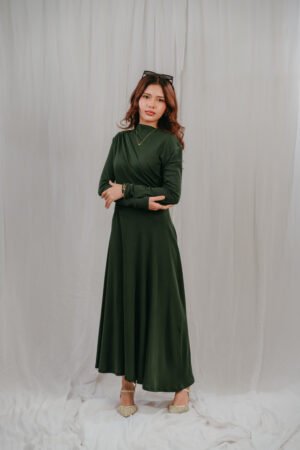 Alternative view of Ivy Dress-Earthy Green