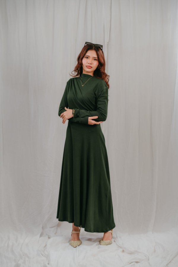 Alternative view of Ivy Dress-Earthy Green
