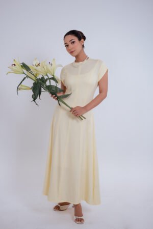 Alternative view of Lune Dress-(Butter Yellow)