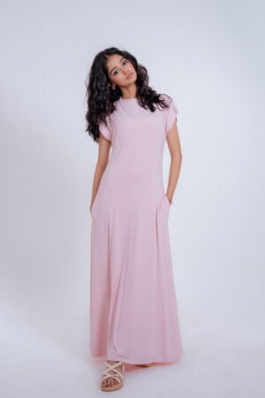 Alternative view of Lune Dress-(Blush Pink)